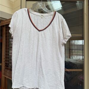 Dylan Cream Relaxed Short Sleeve Tee